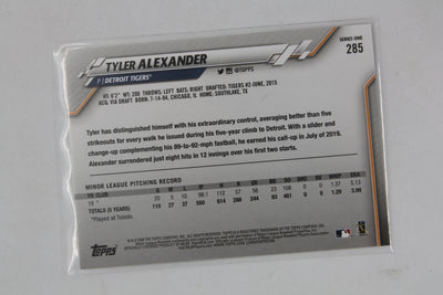 Tyler Alexander 2020 Topps Rookie Card