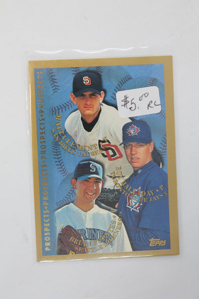 Roy Halladay, Brian Fuentes, Matt Clement 1998 Topps - Prospects Rookie Card