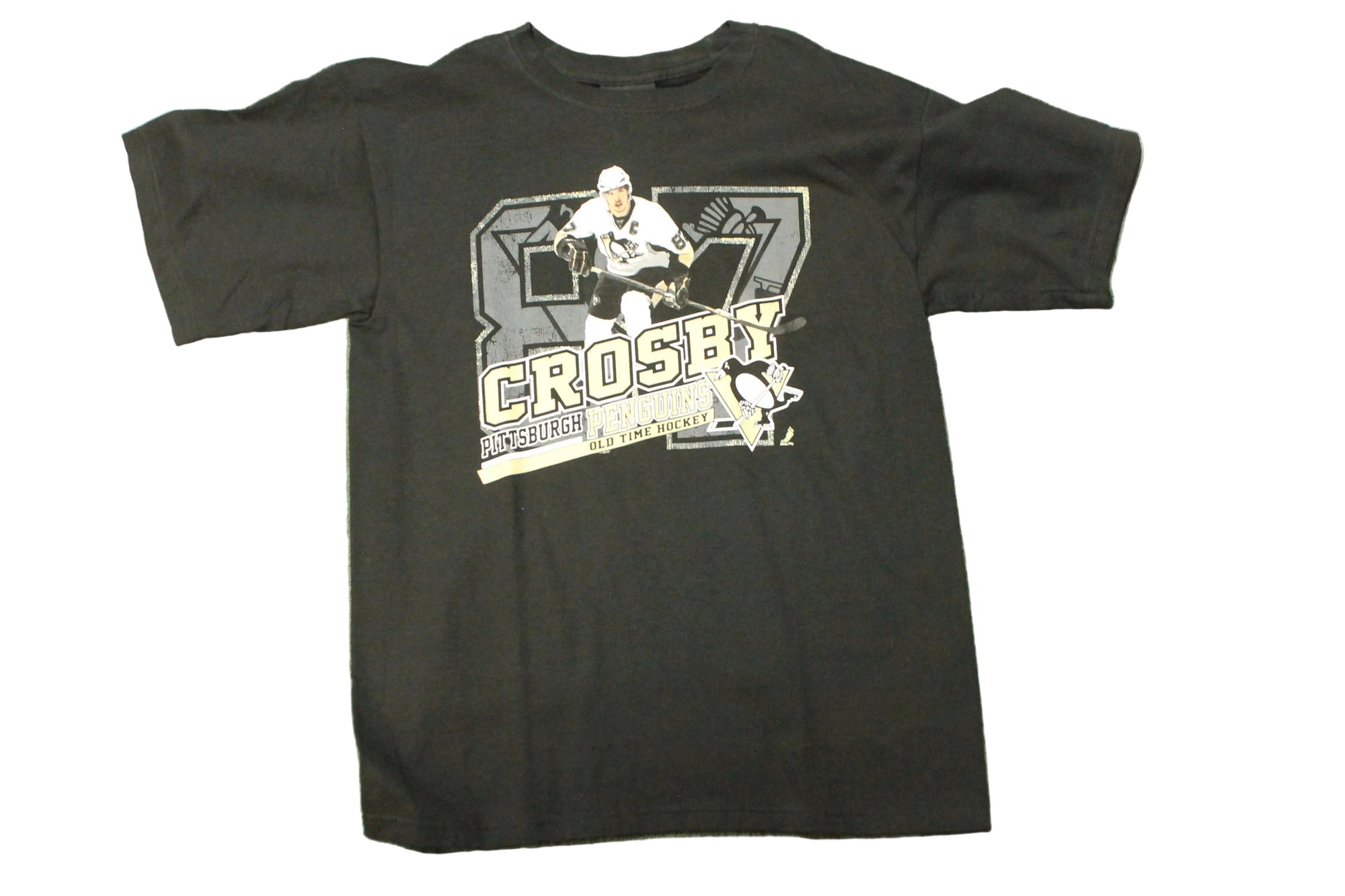 NHL Pittsburgh Penguins Youth "Old Time Hockey Crosby #87" Tee - Youth XLarge
