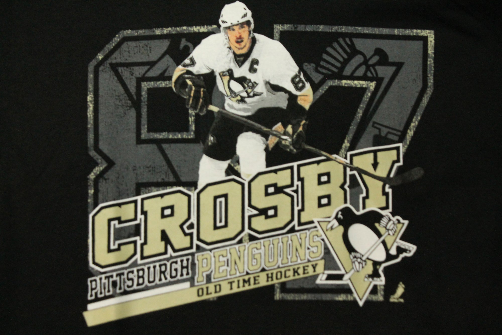 NHL Pittsburgh Penguins Youth "Old Time Hockey Crosby #87" Tee - Youth XLarge