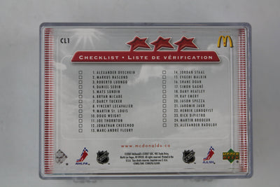 2007-08 MCDONALD'S UPPER DECK COMPLETE SET - 56 Card Set