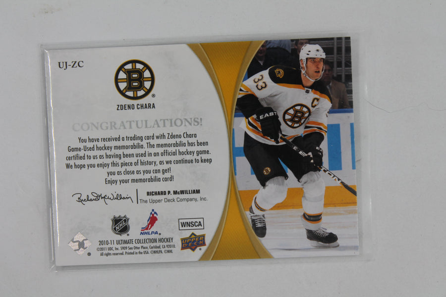 Zdeno Chara 2010-11 Upper Deck Ultimate Collection Ultimate Jerseys #091/100 Jersey Card