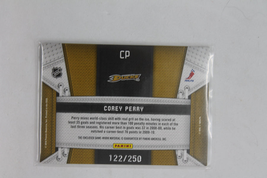 NHL Anaheim Ducks Corey Perry 2010-11 Certified - Fabric of the Game Jersey Card #122/250 (Copy)