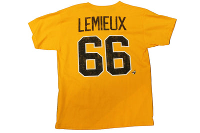 NHL Pittsburgh Penguins Youth Old Time Hockey "Lemieux #66" Tee - Youth Large