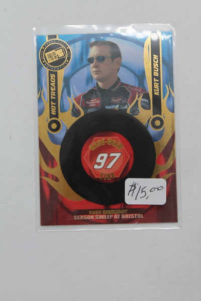 Kurt Busch 2004 Press Pass - Burnouts Race-Used Tire #HTR 14  #0352/1,250