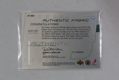 Mike Modano 2001-02 SP Game Used Edition - Authentic Fabric #AF-MM Jersey Card