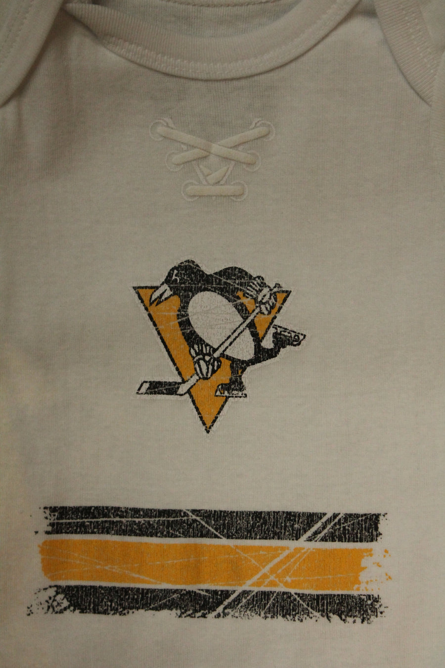 NHL Pittsburgh Penguins Old Time Hockey 3 piece Infant Creeper Set