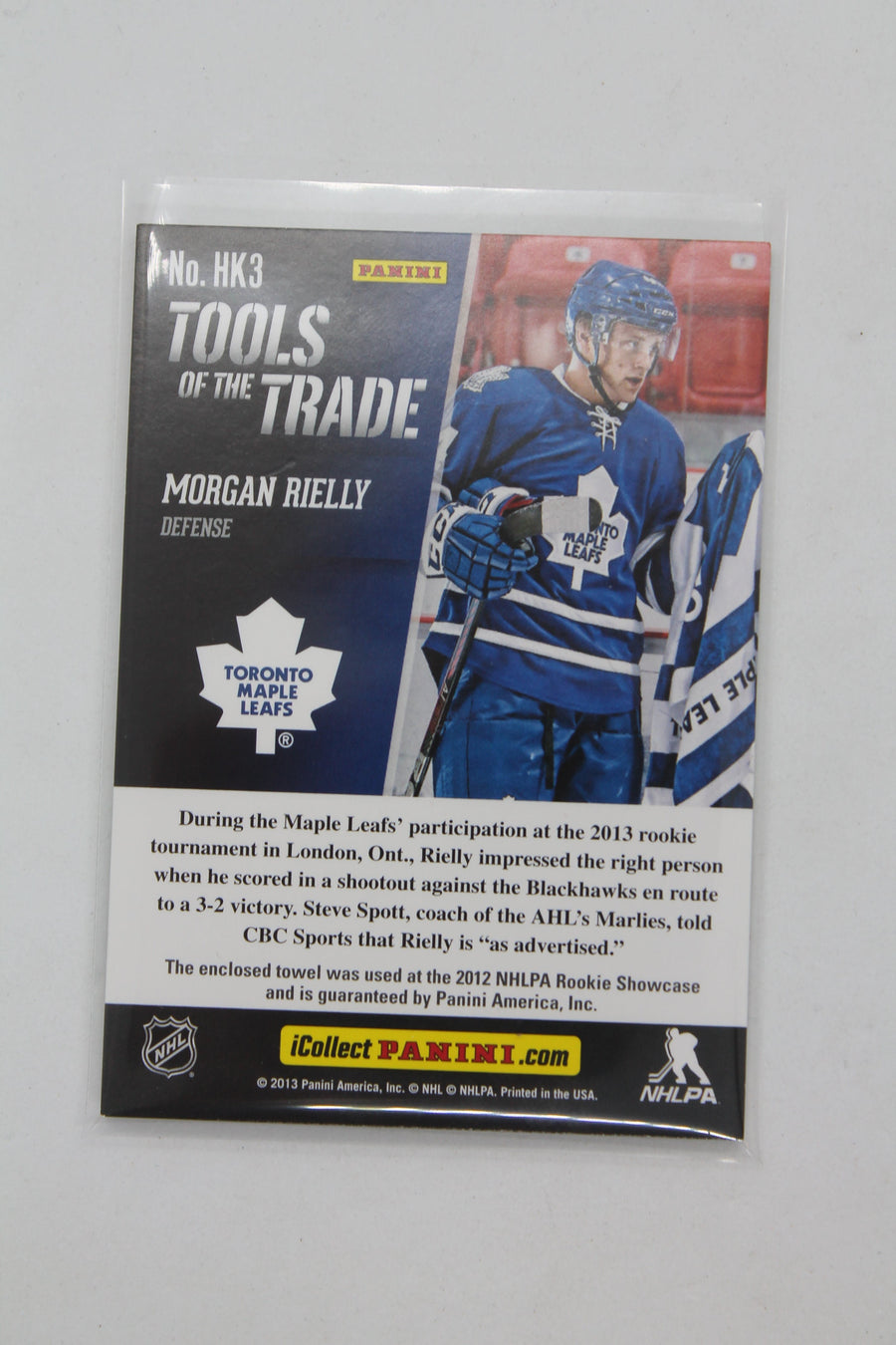 Morgan Rielly 2012 Panini Toronto Fall Expo - Tools of the Trade Towels #HK3 - PRC