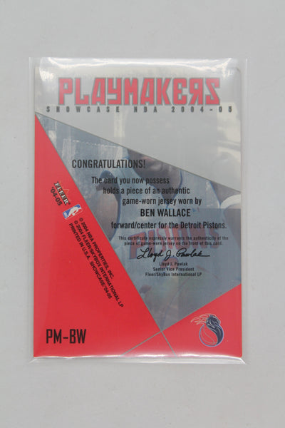 2004-05 Fleer Showcase - Playmakers Jersey - #PM-BW Ben Wallace