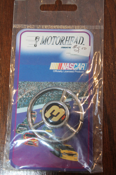 NASCAR Dale Earnhardt Sr. #3 Metal Keychain - Motorhead Steering Wheel