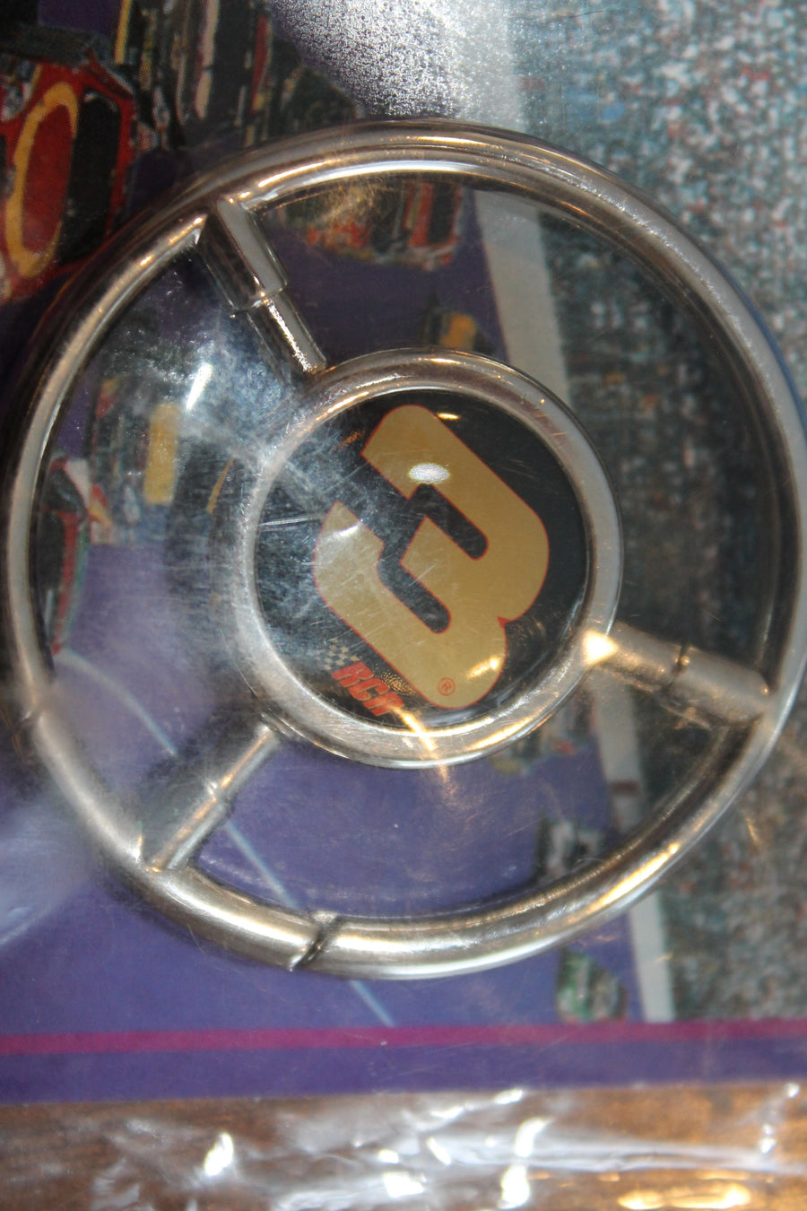 NASCAR Dale Earnhardt Sr. #3 Metal Keychain - Motorhead Steering Wheel