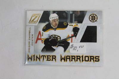 Gregory Campbell 2010-11 Zenith - Winter Warriors Material Jersey Card