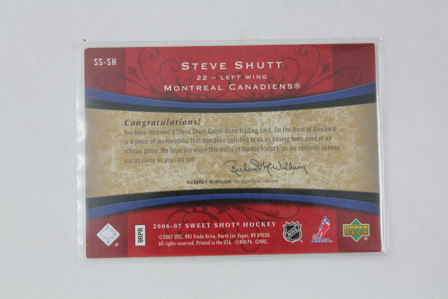 Steve Shutt 2006-07 Upper Deck Sweet Shot - Sweet Stitches Jersey Card #34/50