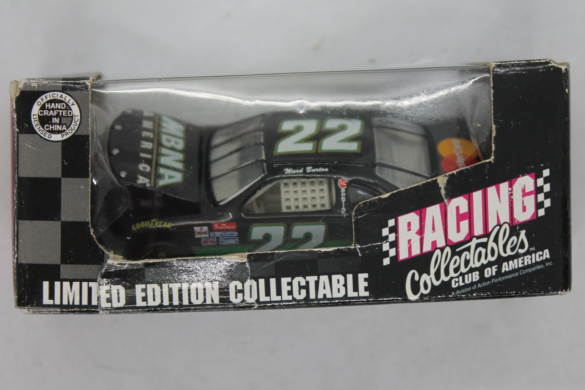 Ward Burton #22 MBNA America Grand Prix 1of 10,000 Racing Collectables - 1/64th scale