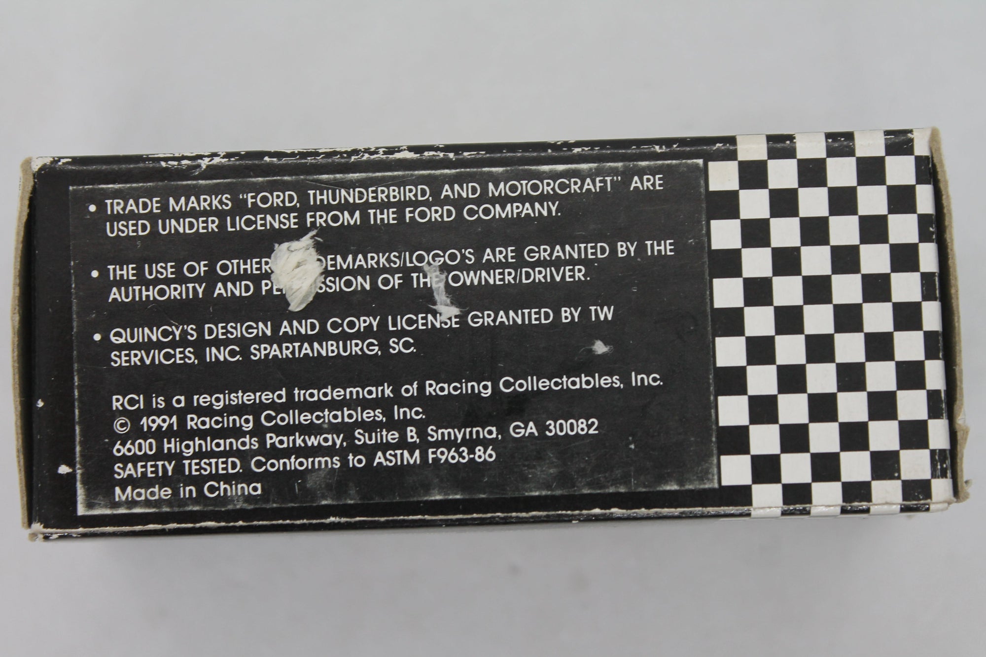 1991 Alan Kulwicki Racing Collectables #35 Quincy's Steakhouse Thunderbird  - 1/64th scale