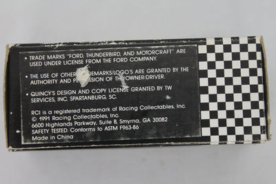 1991 Alan Kulwicki Racing Collectables #35 Quincy's Steakhouse Thunderbird  - 1/64th scale