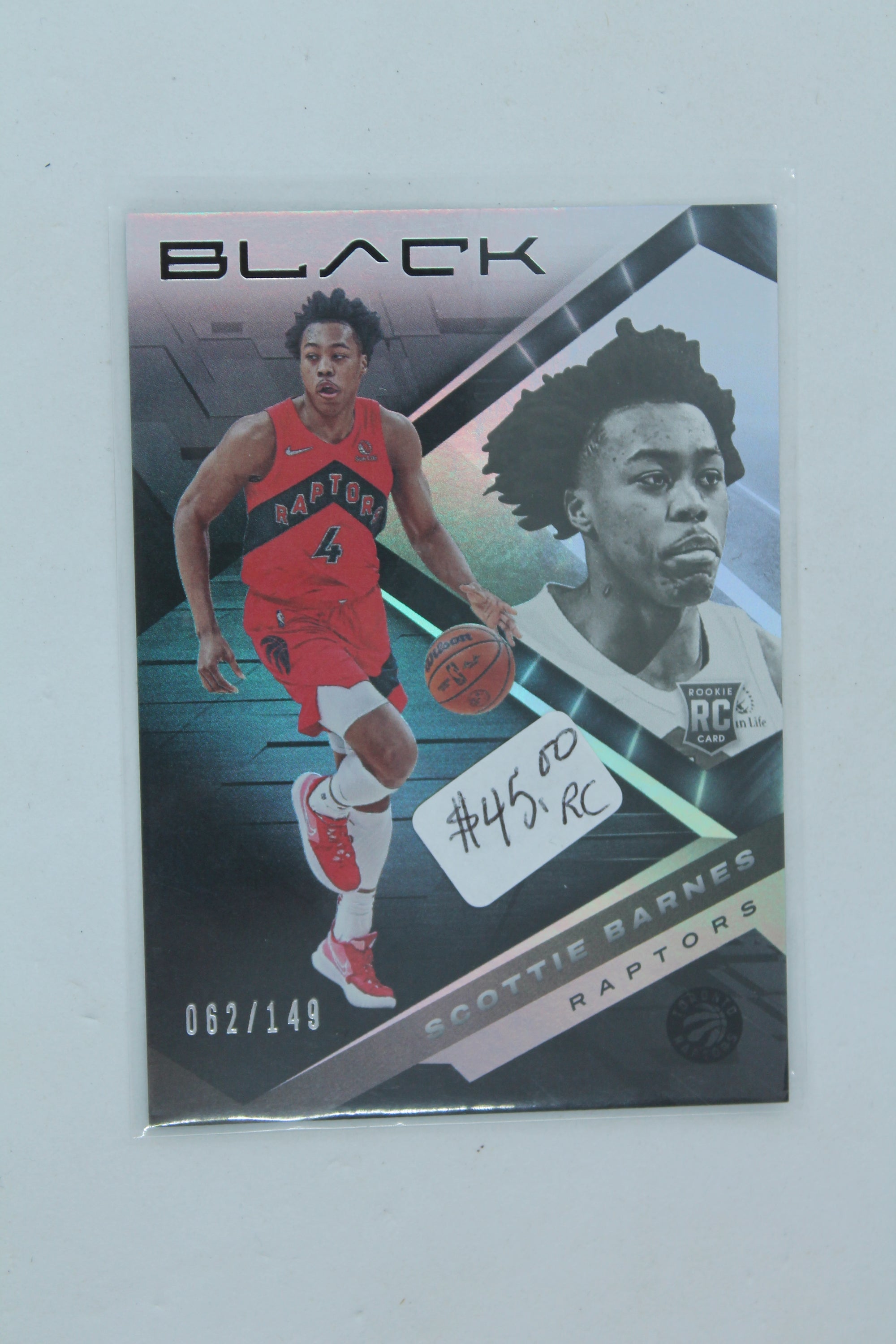 Scottie Barnes 2021-22 Panini Black Rookie Card #062/149