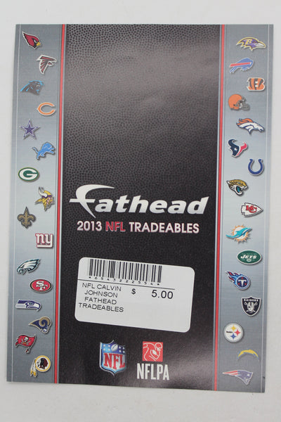 NFL Detroit Lions Calvin Johnson 2013 Fathead Tradeables (5 inches x 7 inches)