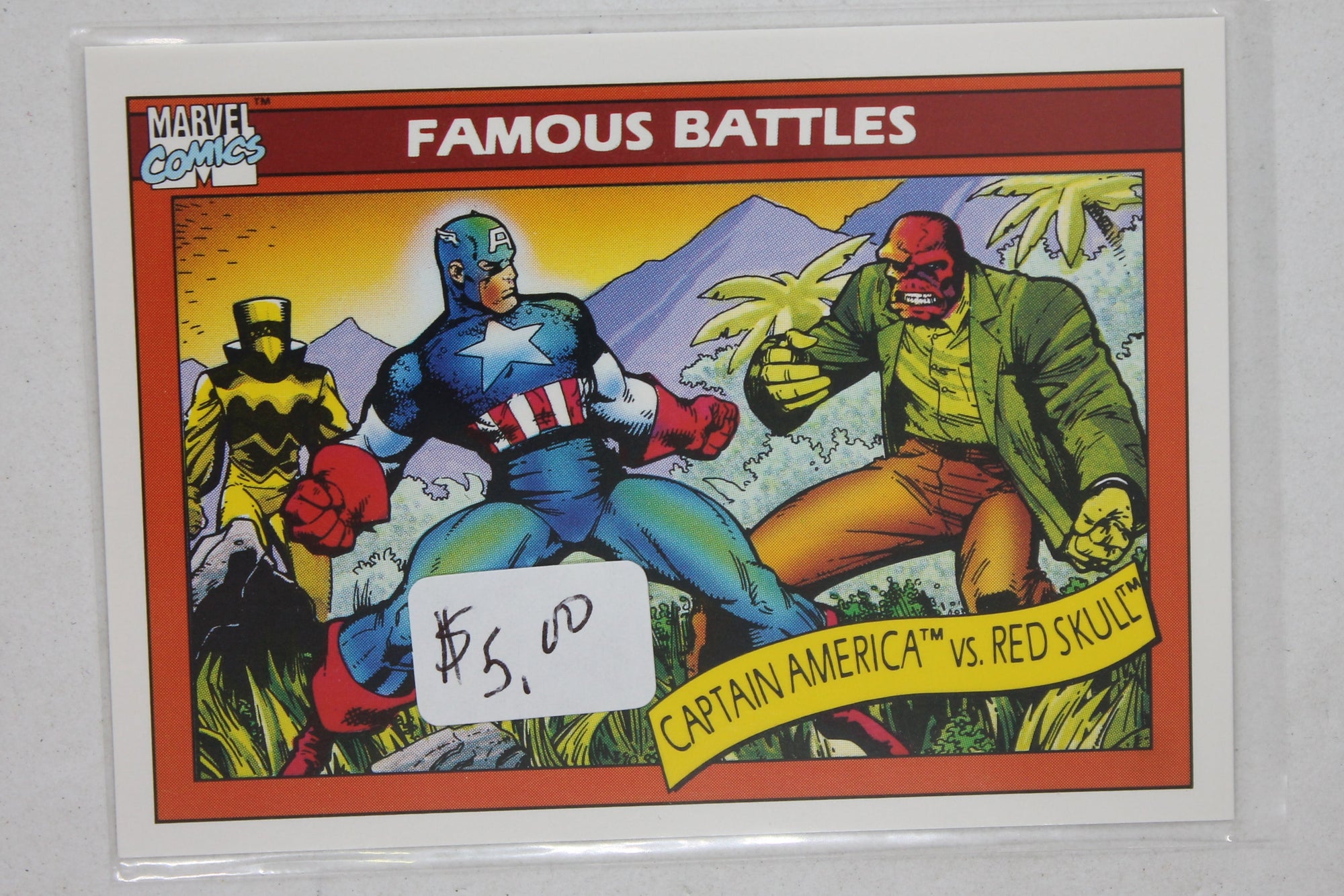 1990 Impel Marvel Universe - [Base] #97 Famous Battles - Captain America vs. Red Skull