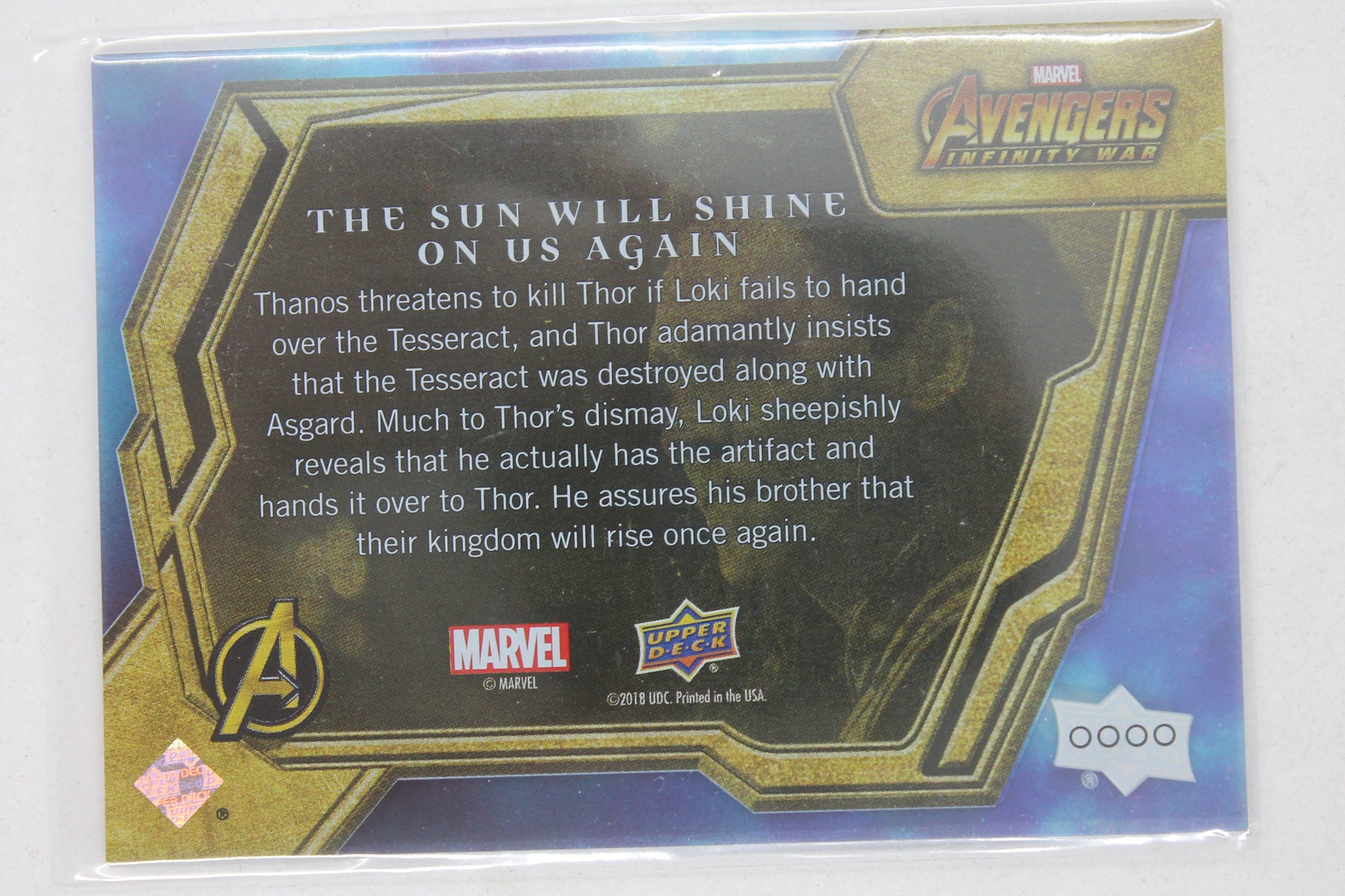 2018 Upper Deck Marvel Avengers Infinity War - [Base] #0000 Achievements - The Sun Will Shine On Us Again