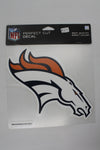 NFL Denver Broncos Perfect Cut Car Decal (8x8)