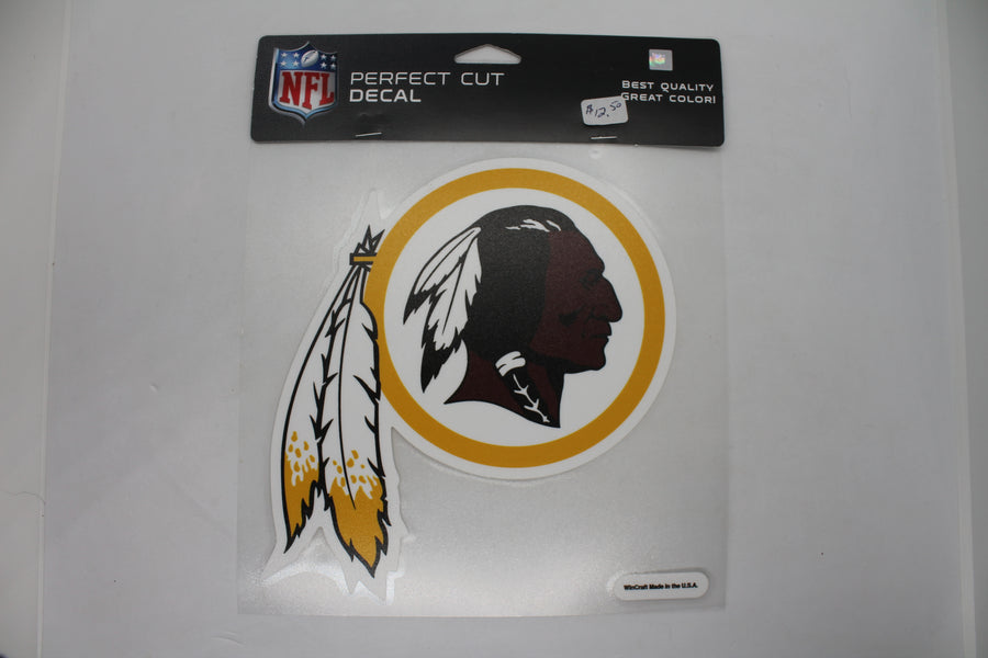 NFL Washington Redskins Perfect Cut Car Decal (8x8)