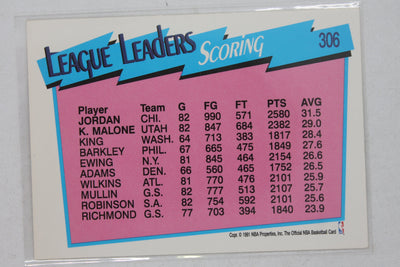 Michael Jordan  1991-92 NBA Hoops - [Base] #306 League Leaders - Karl Malone