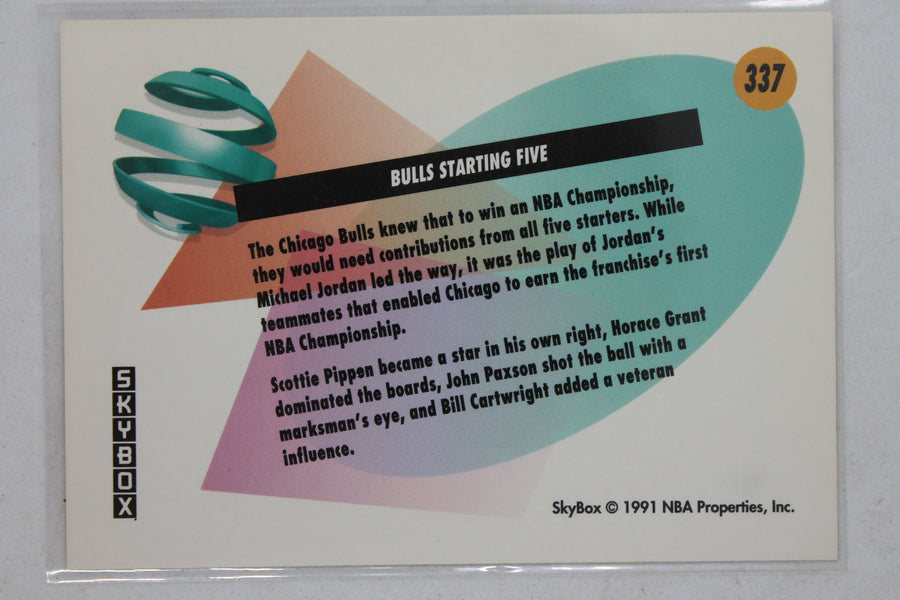 Michael Jordan 1991-92 Skybox - [Base] #337 The Chicago Bulls Starting Team