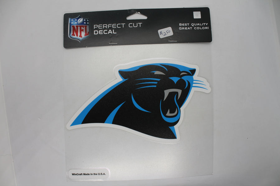 NFL Carolina Panthers Perfect Cut Car Decal (8x8)