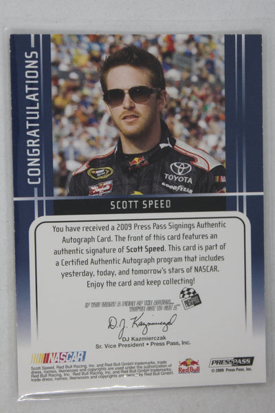 Scott Speed 2009 Press Pass - Press Pass Signings