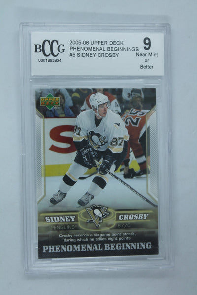 Sidney Crosby Upper Deck Phenomenal Beginnings #5 Penguins - BCCG 9