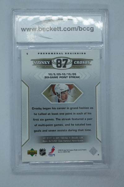 Sidney Crosby Upper Deck Phenomenal Beginnings #5 Penguins - BCCG 9