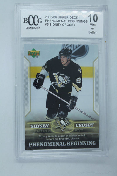 Sidney Crosby Upper Deck Phenomenal Beginnings #6 Penguins - BCCG 10