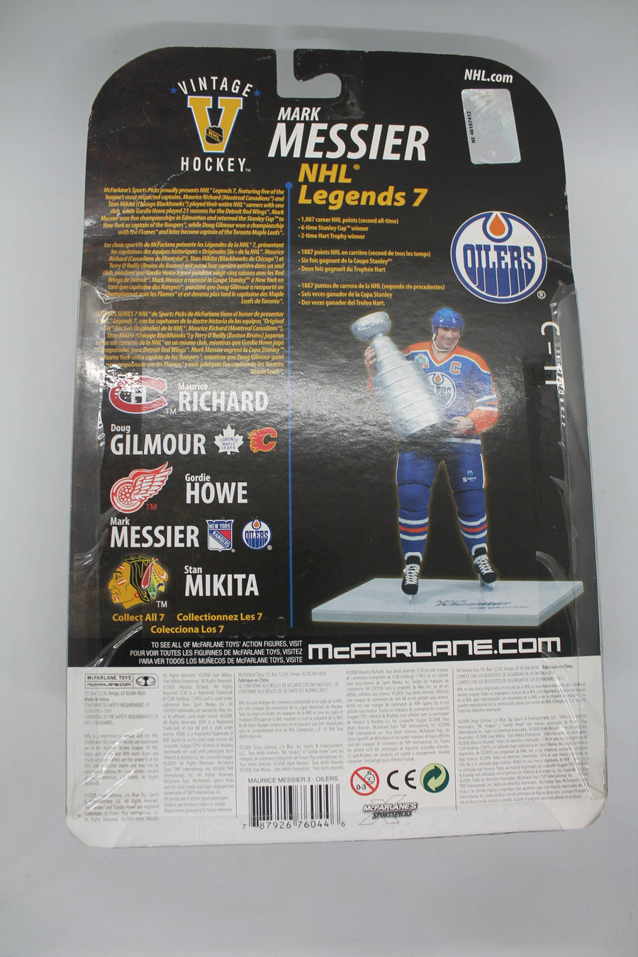 Mark Messier 2008 McFarlane Toys NHL Sport Picks Series 7 Legend Action Figure - Blue Jersey