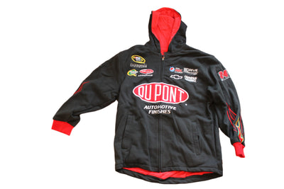 NASCAR Jeff Gordon #24 Dupont Four Time Champion Mens Chase Authentics Zip Up Hoodie