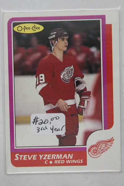 Steve Yzerman HOF 1986-87 O-Pee-Chee (3rd Year) Card