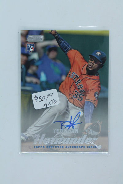 Teoscar Hernandez 2017 Topps Stadium Club Autographed Rookie Card