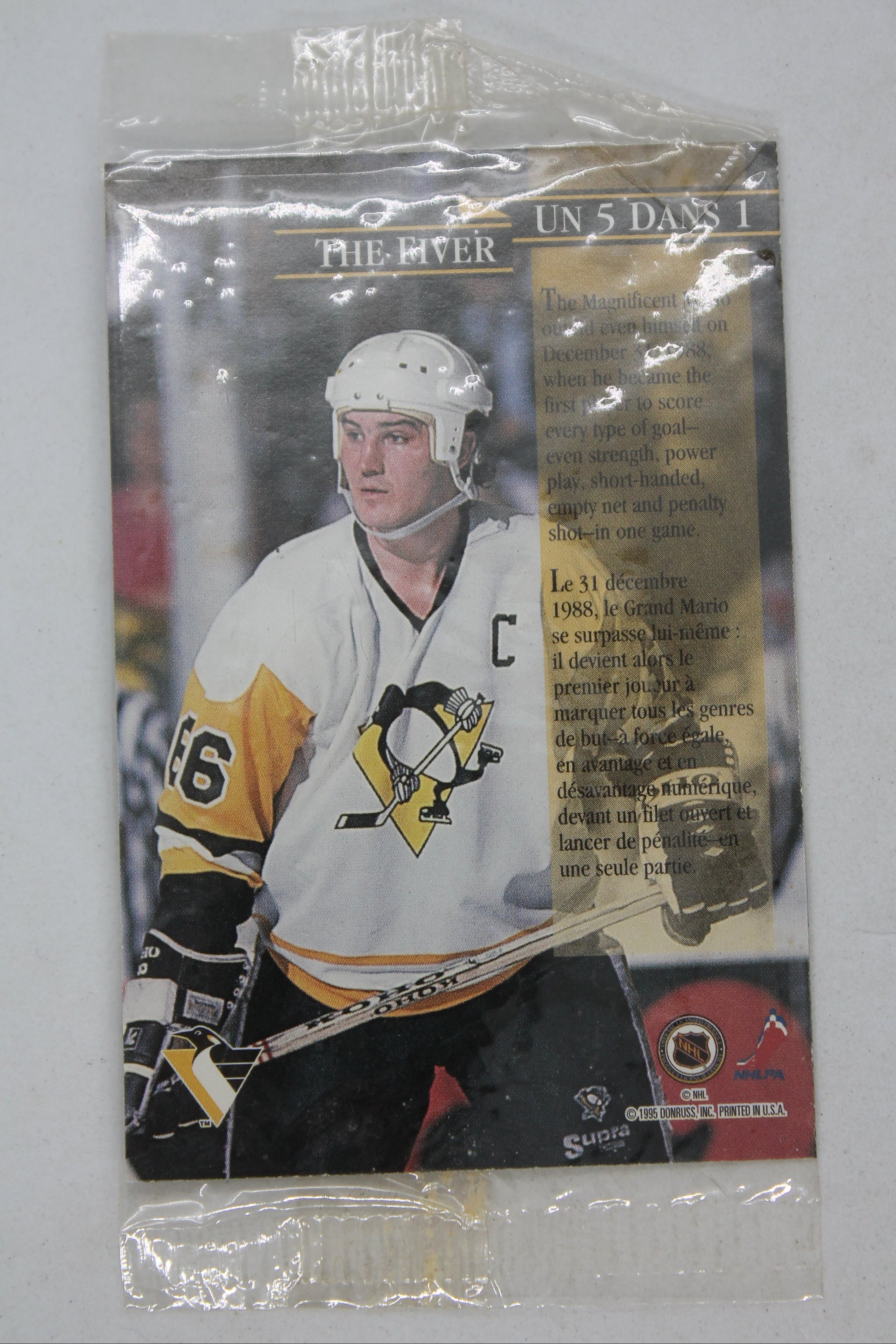 Mario Lemieux 1995-96 Donruss Kellogg's - [Base] #_MALE.1 Mario Lemieux (The Fiver)