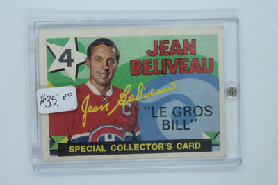 Jean Beliveau 1971-72 O-Pee-Chee - "Le Gros Bill" - Fair Condition