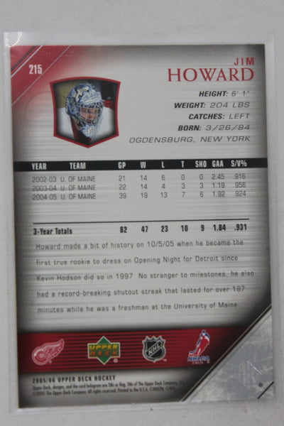 Jim Howard 2005-06 Upper Deck Young Guns Rookie Card
