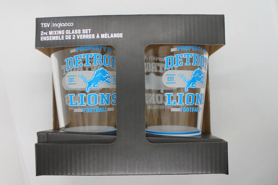 NFL Detroit Lions Property of 2 pack Mixing Glass Set