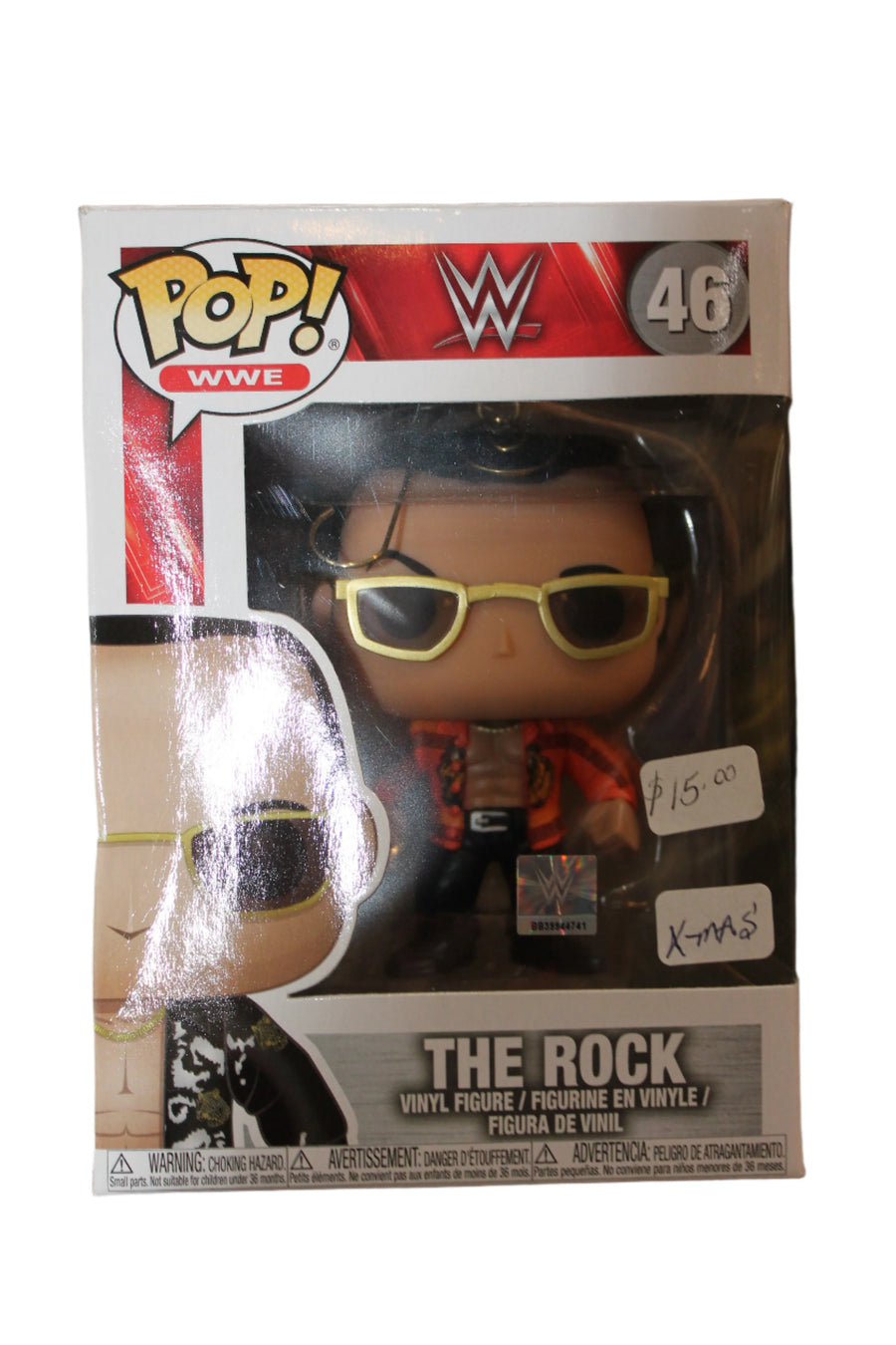 XMAS Funko POP WWE The Rock #46 Ornament - Box damaged