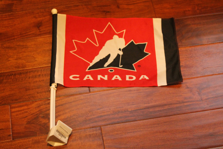 Team Canada Car Flag - Red, White & Black