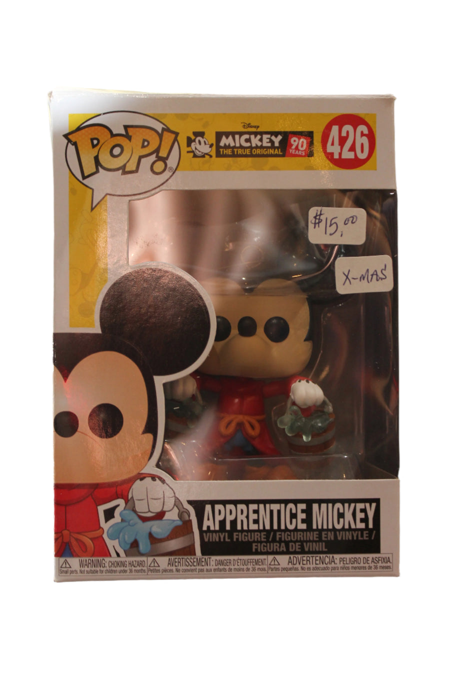 XMAS Funko POP Apprentice Mickey #426 - Disney 90 Years Ornament - Damaged Box