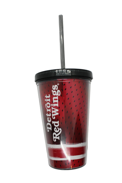 NHL Detroit Red Wings Plastic Tumbler Mug with Straw