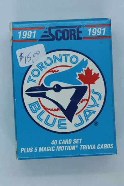 1991 SCORE TORONTO BLUE JAYS SET IN BOX + 5 MAGIC MOTION CARDS