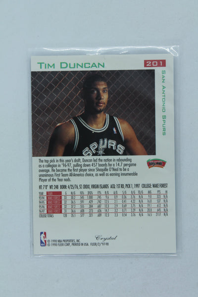 Tim Duncan 1997-98 Fleer Rookie Card