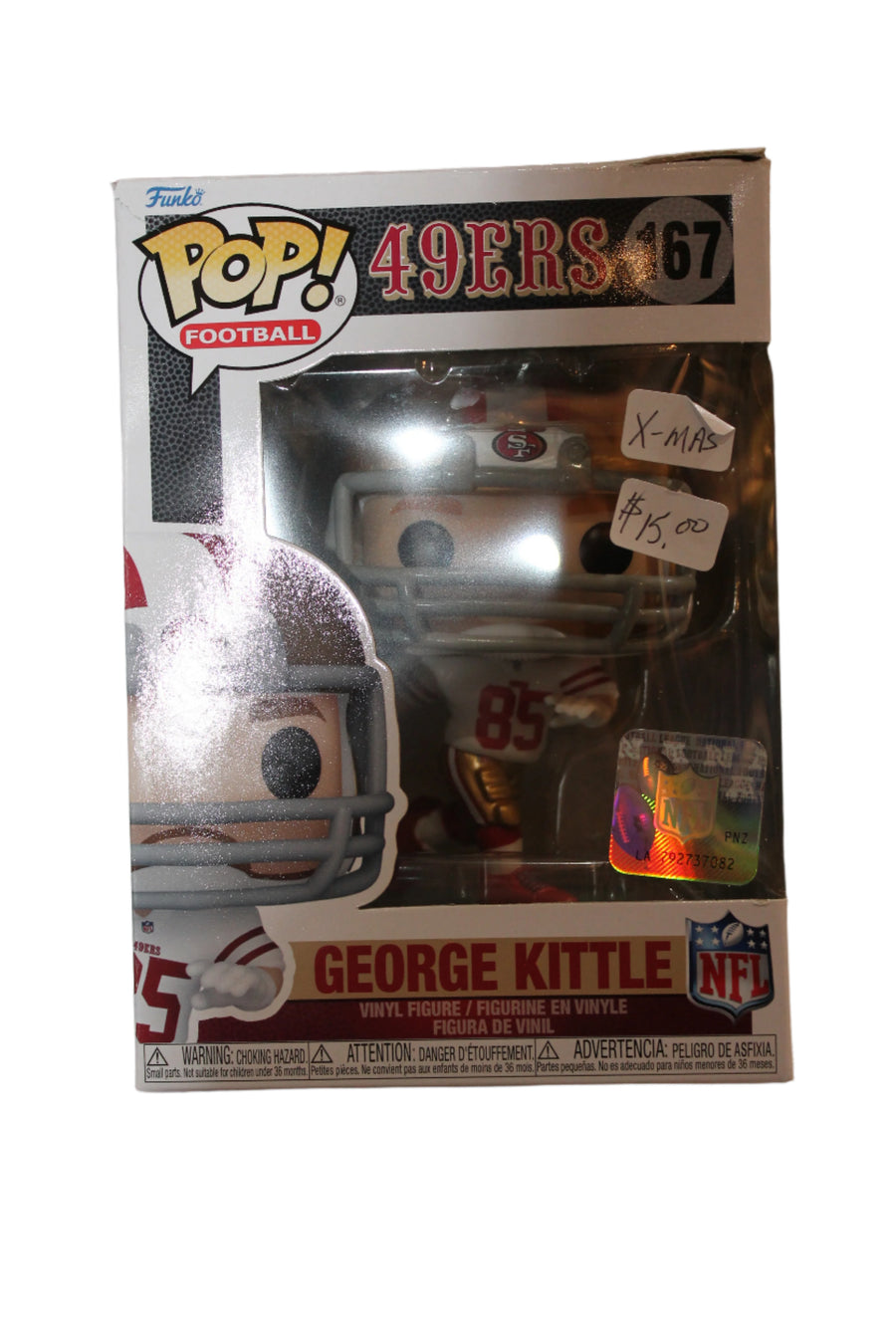 XMAS Funko POP NFL George Kittle #167 -San Francisco 49ers Ornament - Damaged Box