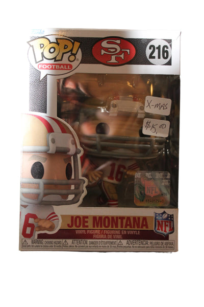 XMAS Funko POP NFL Legends Joe Montana #216 -San Francisco 49ers Ornament - Damaged Box