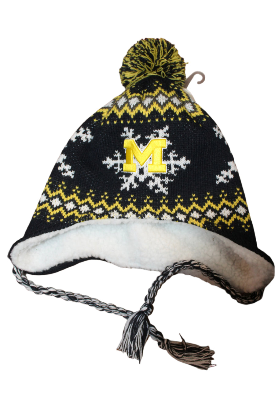 NCAA Michigan Wolverines Youth Knit Tassel Toque